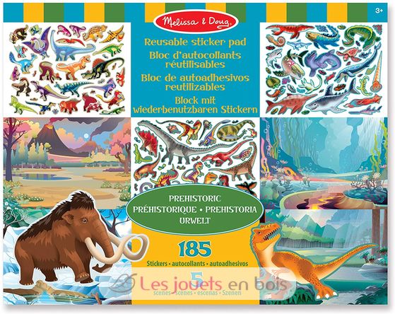 Pegatinas reutilizables - Animales prehistóricos MD-19341 Melissa & Doug 1