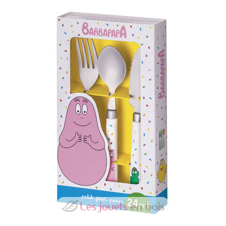 Cubiertos de aprendizaje Barbapapá PJ-BA937R Petit Jour 2