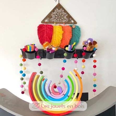 Juego Arco Iris grandes de madera BJ498 Bigjigs Toys 7