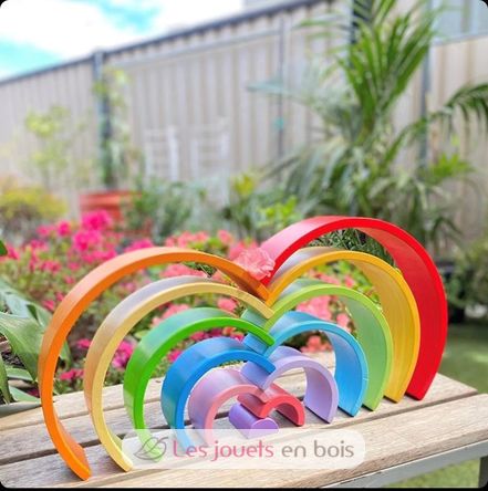 Juego Arco Iris grandes de madera BJ498 Bigjigs Toys 8