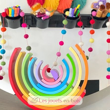Juego Arco Iris grandes de madera BJ498 Bigjigs Toys 9