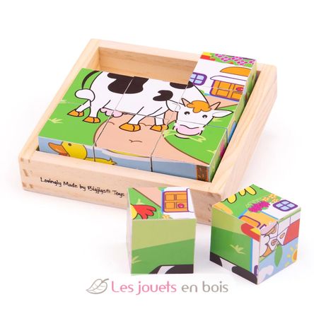 Rompecabezas de cubo Animales BJ536 Bigjigs Toys 1