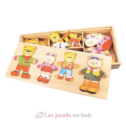 Vestir a la familia oso BJ766 Bigjigs Toys 4