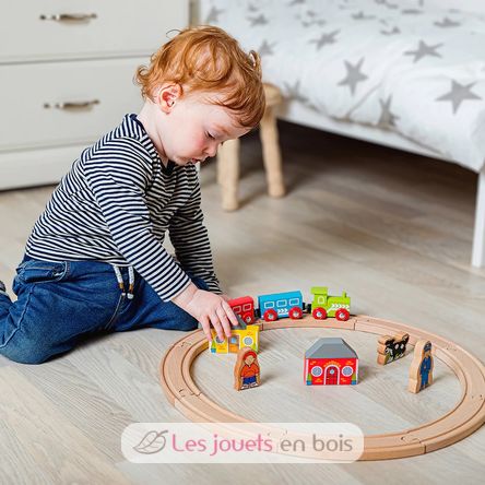 Mi primer juego de trenes BJT010 Bigjigs Toys 5