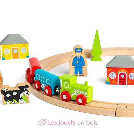 Mi primer juego de trenes BJT010 Bigjigs Toys 4