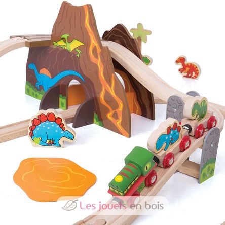 Juego de tren Dinosaurio BJT035 Bigjigs Toys 4