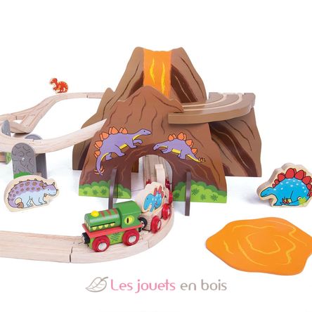 Juego de tren Dinosaurio BJT035 Bigjigs Toys 6