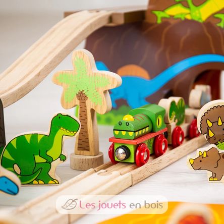 Juego de tren Dinosaurio BJT035 Bigjigs Toys 7