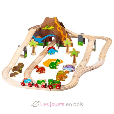 Juego de tren Dinosaurio BJT035 Bigjigs Toys 1