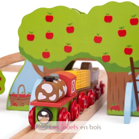 Juego de tren de granja BJT036 Bigjigs Toys 3