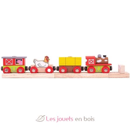 Tren de madera Granja BJT466 Bigjigs Toys 1
