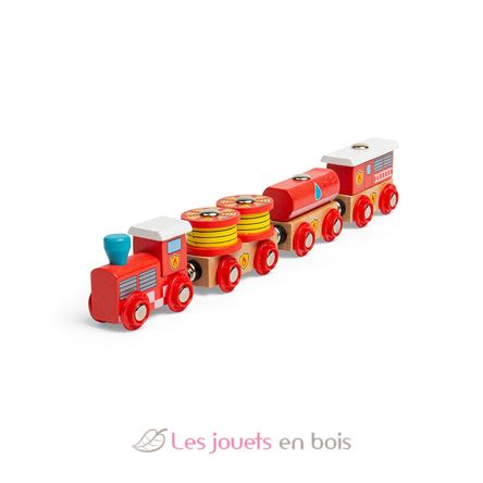 Tren de rescate de incendios BJT474 Bigjigs Toys 4