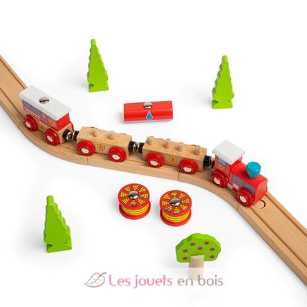 Tren de rescate de incendios BJT474 Bigjigs Toys 7