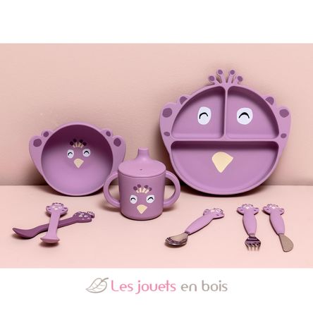 Plato compartimentado de silicona Mrs Peacock TX-96-463 Trixie 4