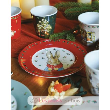 Plato Peter Rabbit Navidad rojo 20 cm PJ-BP924N Petit Jour 2