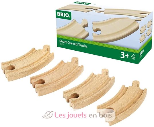 Rieles curvos pequeños de 90 mm BR-33337 Brio 1