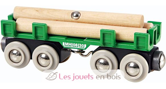 Vagón transportador de madera BR33696-3138 Brio 1