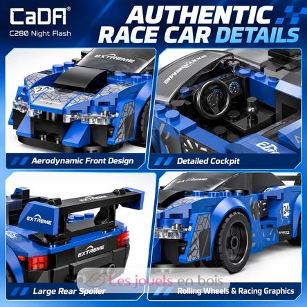 Coche de carreras Night Flash 162 piezas C55051W CaDA 3