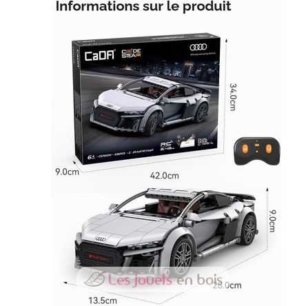 Coche deportivo Audi R8 Coupé 536 piezas C57012W CaDA 2