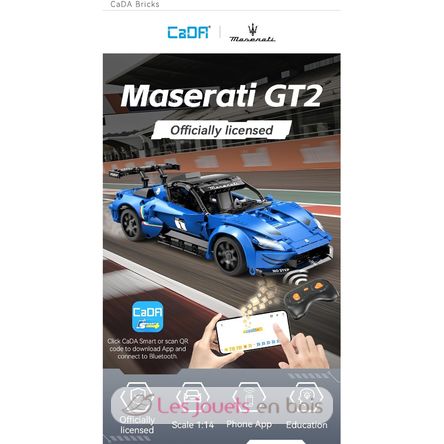 Coche deportivo Maserati GT2 549 piezas C57013W CaDA 8