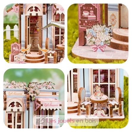 Mini Book Nook Café Macarrón CT107 Cartartem 6