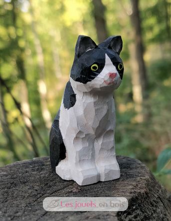 Figura gato en madera WU-40623 Wudimals 2