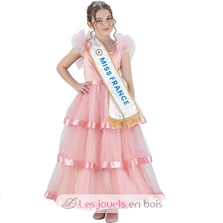 Vestido rosa de Miss Francia 128 cm CHAKS-C4721128 Chaks 1