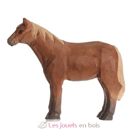 Figura caballo marrón en madera WU-40603 Wudimals 1