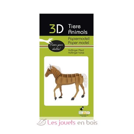 Modelo 3D de papel Caballo Haflinger FRI-11714 Fridolin 2