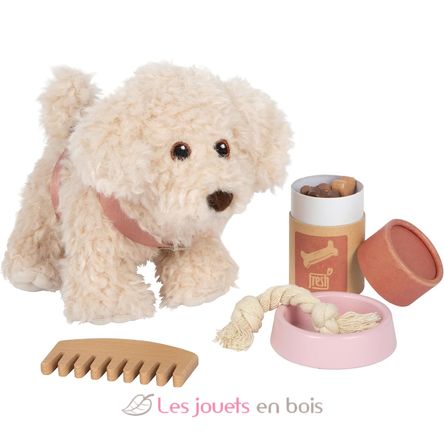 Perro con bolsa y set de cuidados rosa LE12838 Small Foot company 5