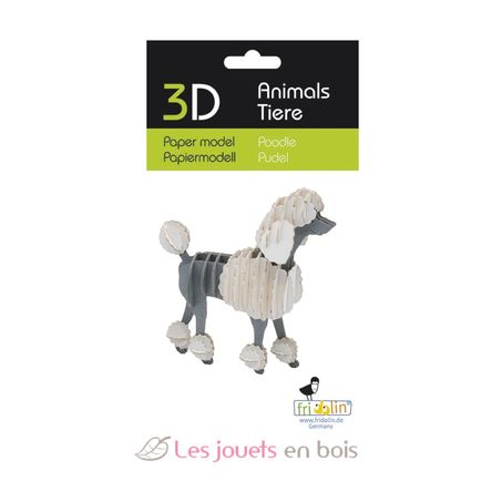 Modelo 3D de papel Caniche FRI-11749 Fridolin 2