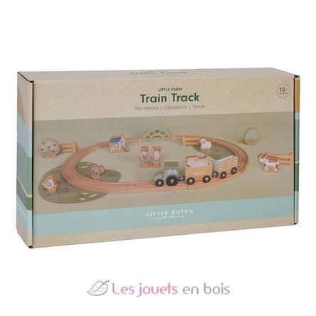 Set de ferrocarril de madera Safari Friends LD7451 Little Dutch 9