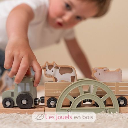 Set de ferrocarril de madera Safari Friends LD7451 Little Dutch 4