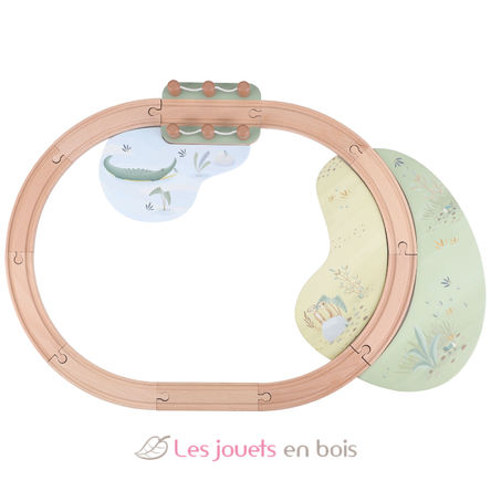 Set de ferrocarril de madera Safari Friends LD7451 Little Dutch 2