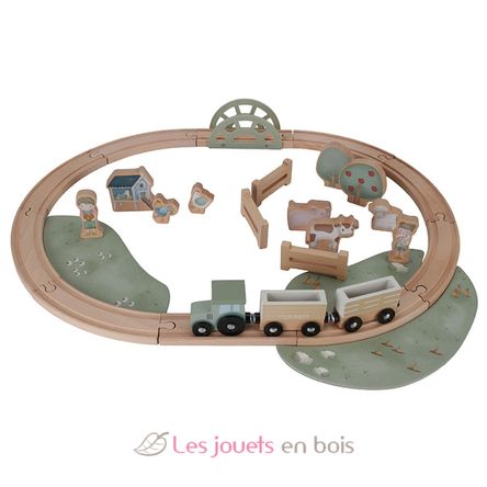 Set de ferrocarril de madera Safari Friends LD7451 Little Dutch 1