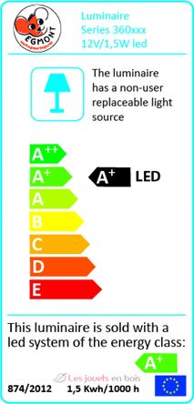 Lámpara de mesa/noche LED cervatillo de 40 cm EG360094 Egmont Toys 3