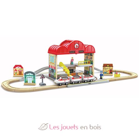 Set de estación de tren portátil HA-E3877 Hape Toys 2