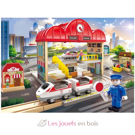 Set de estación de tren portátil HA-E3877 Hape Toys 7
