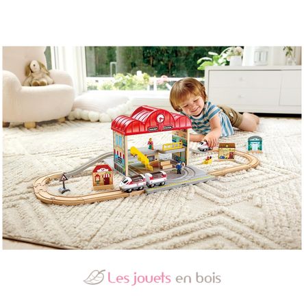Set de estación de tren portátil HA-E3877 Hape Toys 4
