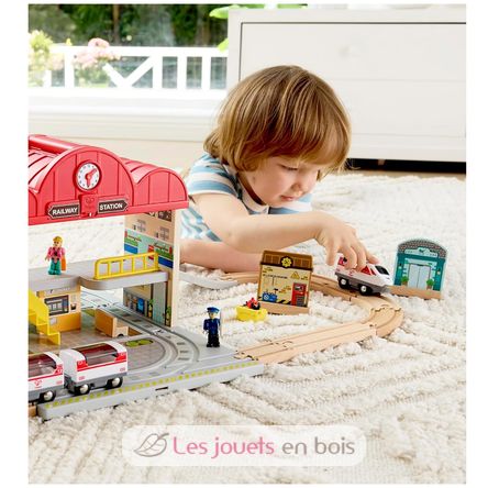 Set de estación de tren portátil HA-E3877 Hape Toys 5