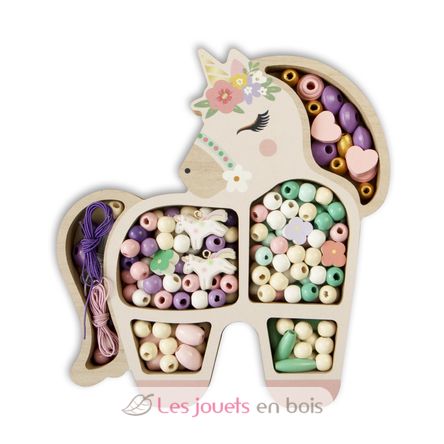Kit de perlas de madera unicornio SYCRE3284 Sycomore 1