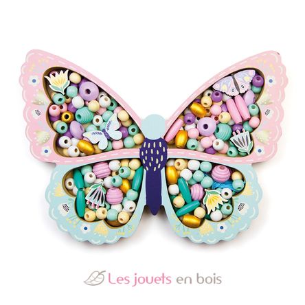 Kit de perlas de madera mariposa SYCRE3289 Sycomore 1