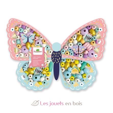Kit de perlas de madera mariposa SYCRE3289 Sycomore 2