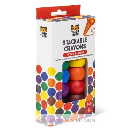 Crayones apilables arcoíris TT7-0159 Tiger Tribe 6