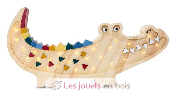 Lámpara de noche Cocodrilo madera natural LL052-000 Little Lights 1