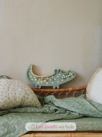 Luz nocturna Cocodrilo Caqui pastel LL052-376 Little Lights 7