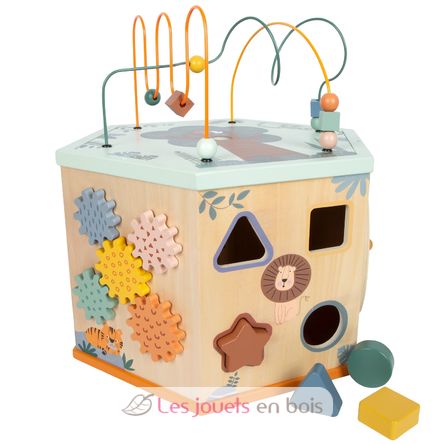 Cubo de motricidad XL de 7 lados Safari LE12851 Small Foot company 1