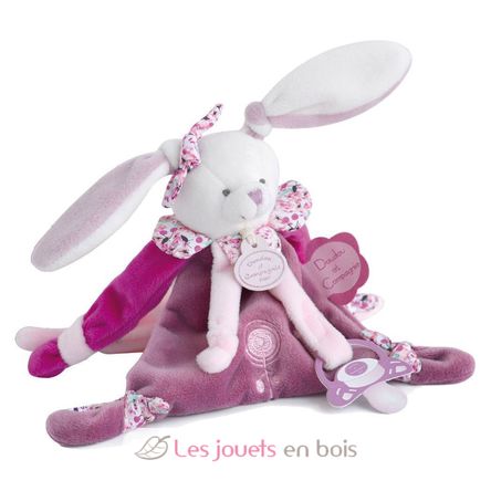 Pinza para chupete de peluche Cerise le lapin DC2701 Doudou et Compagnie 2