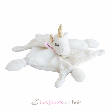 Lucie el unicornio de peluche dorado DC3275 Doudou et Compagnie 3