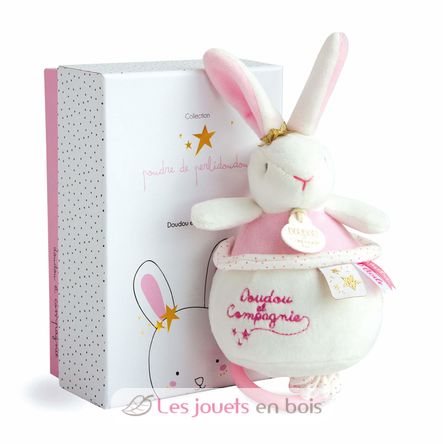 Conejo de peluche musical Flores DC3519 Doudou et Compagnie 2